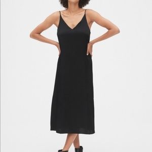 Satin Cami Midi Slip Dress